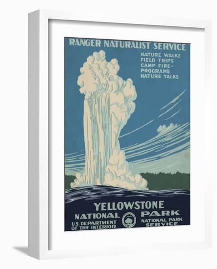 Yellowstone National Park, c.1938-null-Framed Giclee Print