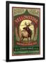 Yellowstone National Park - Elk Ale-Lantern Press-Framed Art Print