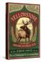 Yellowstone National Park - Elk Ale-Lantern Press-Stretched Canvas
