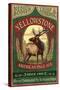 Yellowstone National Park - Elk Ale-Lantern Press-Stretched Canvas