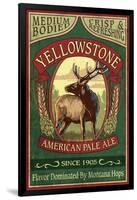 Yellowstone National Park - Elk Ale-Lantern Press-Framed Art Print