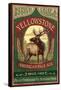 Yellowstone National Park - Elk Ale-Lantern Press-Framed Stretched Canvas