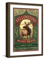 Yellowstone National Park - Elk Root Beer-Lantern Press-Framed Art Print