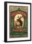 Yellowstone National Park - Elk Root Beer-Lantern Press-Framed Art Print