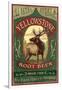 Yellowstone National Park - Elk Root Beer-Lantern Press-Framed Art Print