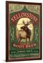 Yellowstone National Park - Elk Root Beer-Lantern Press-Framed Art Print