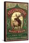 Yellowstone National Park - Elk Root Beer-Lantern Press-Framed Stretched Canvas