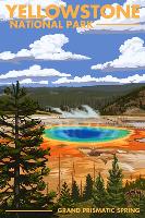 Yellowstone National Park - Grand Prismatic Spring-null-Framed Art Print