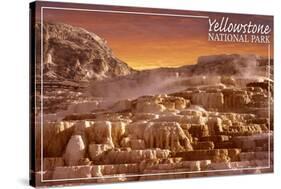 Yellowstone National Park - Mammoth Hot Springs-Lantern Press-Stretched Canvas