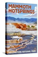 Yellowstone National Park - Mammoth Hotsprings-Lantern Press-Stretched Canvas