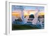 Yellowstone National Park - Norris Geyser Basin Sunset-Lantern Press-Framed Art Print