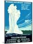 Yellowstone National Park Vintage Travel Poster-null-Mounted Art Print