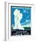 Yellowstone National Park Vintage Travel Poster-null-Framed Art Print