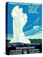 Yellowstone National Park Vintage Travel Poster-null-Stretched Canvas