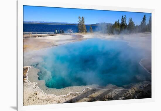 Yellowstone National Park, West Thumb Geysers, Lake Yellowstone.-Jolly Sienda-Framed Photographic Print