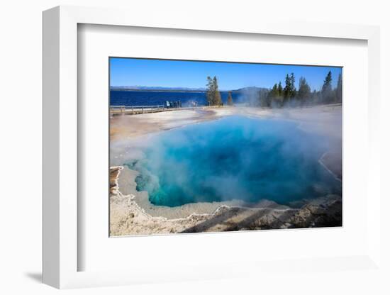 Yellowstone National Park, West Thumb Geysers, Lake Yellowstone.-Jolly Sienda-Framed Photographic Print