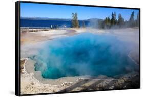 Yellowstone National Park, West Thumb Geysers, Lake Yellowstone.-Jolly Sienda-Framed Stretched Canvas