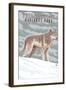 Yellowstone National Park - Wolf in Forest-Lantern Press-Framed Art Print