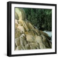 Yellowstone National Park (Wyoming, United States), "Cleopatra Terrace"-Leon, Levy et Fils-Framed Photographic Print