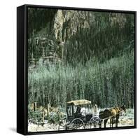 Yellowstone National Park (Wyoming, United States), the Cathedral Rock-Leon, Levy et Fils-Framed Stretched Canvas