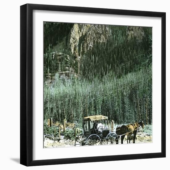 Yellowstone National Park (Wyoming, United States), the Cathedral Rock-Leon, Levy et Fils-Framed Photographic Print