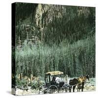 Yellowstone National Park (Wyoming, United States), the Cathedral Rock-Leon, Levy et Fils-Stretched Canvas