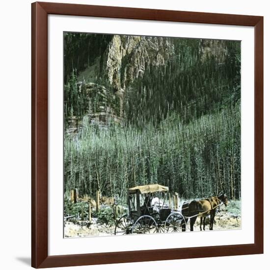 Yellowstone National Park (Wyoming, United States), the Cathedral Rock-Leon, Levy et Fils-Framed Photographic Print