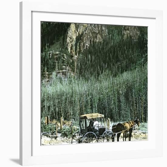 Yellowstone National Park (Wyoming, United States), the Cathedral Rock-Leon, Levy et Fils-Framed Photographic Print
