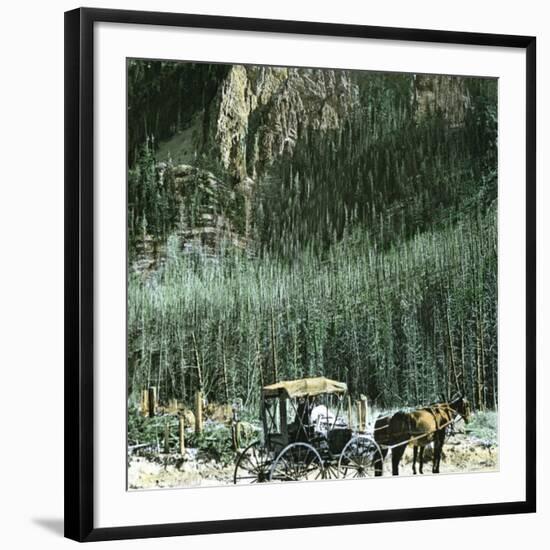 Yellowstone National Park (Wyoming, United States), the Cathedral Rock-Leon, Levy et Fils-Framed Photographic Print