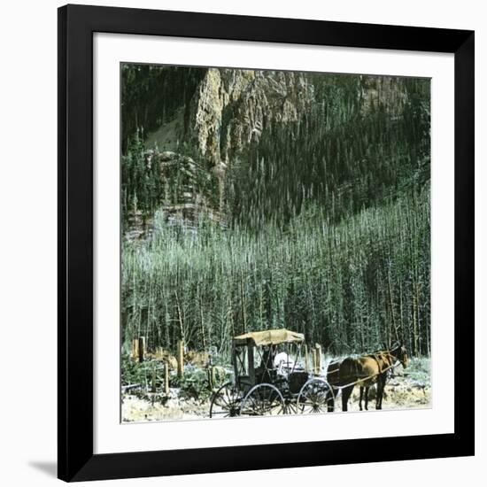 Yellowstone National Park (Wyoming, United States), the Cathedral Rock-Leon, Levy et Fils-Framed Photographic Print