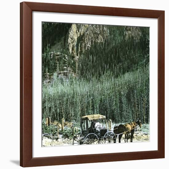 Yellowstone National Park (Wyoming, United States), the Cathedral Rock-Leon, Levy et Fils-Framed Photographic Print