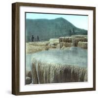 Yellowstone National Park (Wyoming, United States), the "Jupiter Terraces"-Leon, Levy et Fils-Framed Photographic Print