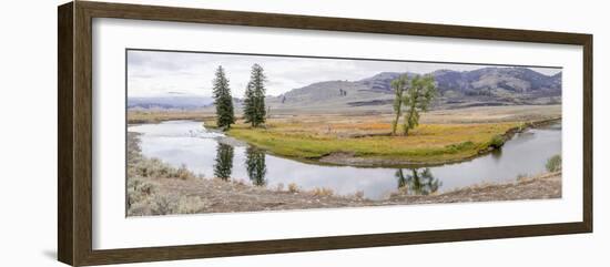 Yellowstone National Park, Wyoming, USA. Panorama landscape of Slough Creek.-Janet Horton-Framed Photographic Print