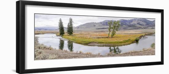 Yellowstone National Park, Wyoming, USA. Panorama landscape of Slough Creek.-Janet Horton-Framed Photographic Print