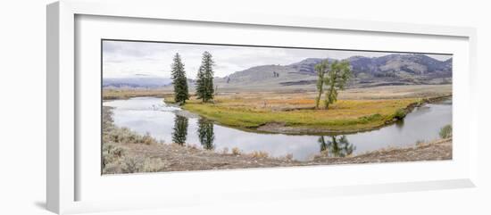 Yellowstone National Park, Wyoming, USA. Panorama landscape of Slough Creek.-Janet Horton-Framed Photographic Print