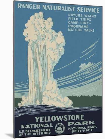 Yellowstone National Park-Vintage Reproduction-Mounted Art Print