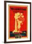 Yellowstone, Old Faithful Advertising Poster - Yellowstone National Park-Lantern Press-Framed Art Print