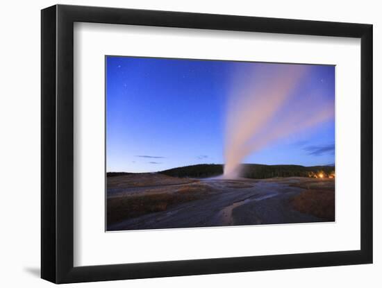 Yellowstone Old Faithful-Jason Savage-Framed Art Print