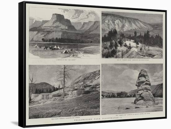 Yellowstone Park Illustrated, I-null-Framed Stretched Canvas