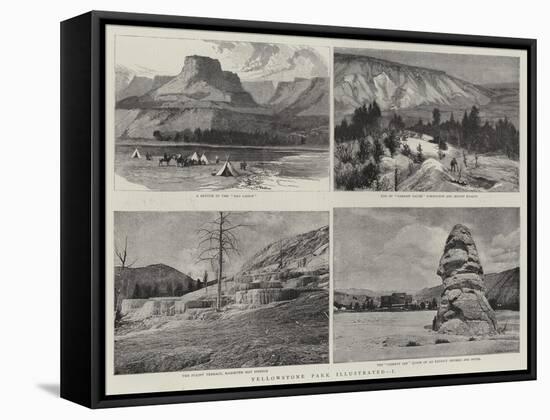 Yellowstone Park Illustrated, I-null-Framed Stretched Canvas