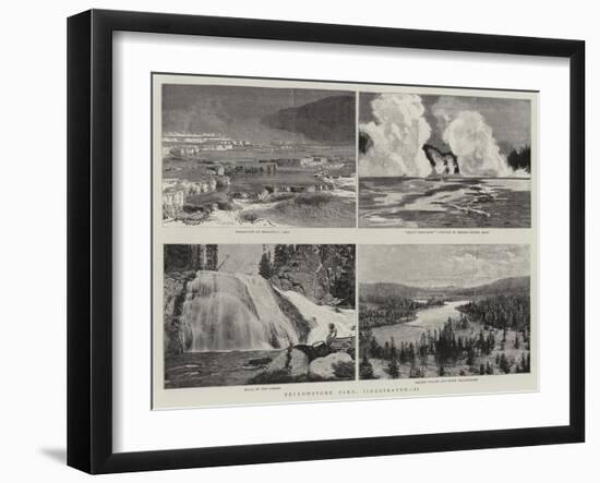 Yellowstone Park, Illustrated, II-null-Framed Giclee Print