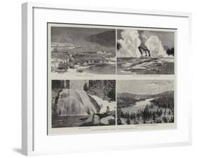 Yellowstone Park, Illustrated, II-null-Framed Giclee Print