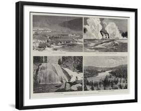 Yellowstone Park, Illustrated, II-null-Framed Giclee Print