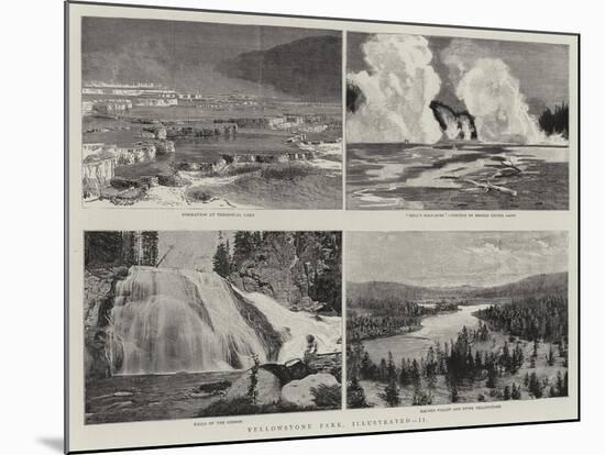 Yellowstone Park, Illustrated, II-null-Mounted Giclee Print