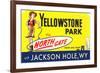 Yellowstone Park Via the North Gate-null-Framed Premium Giclee Print
