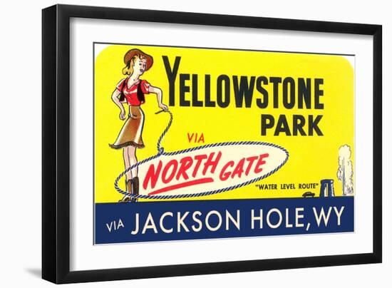 Yellowstone Park Via the North Gate-null-Framed Art Print
