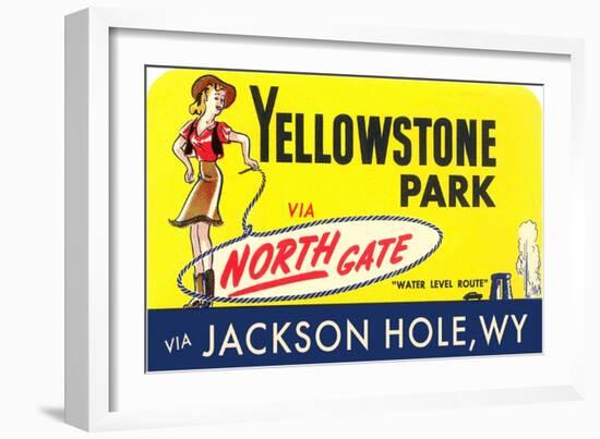 Yellowstone Park Via the North Gate-null-Framed Art Print