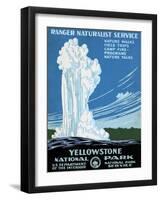 Yellowstone Poster, C1938-null-Framed Giclee Print