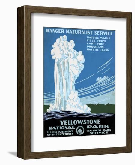 Yellowstone Poster, C1938-null-Framed Giclee Print