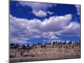 Yellowstone River at Pompeys Pillar National Historic Landmark, Billings, Montana-Connie Ricca-Mounted Photographic Print